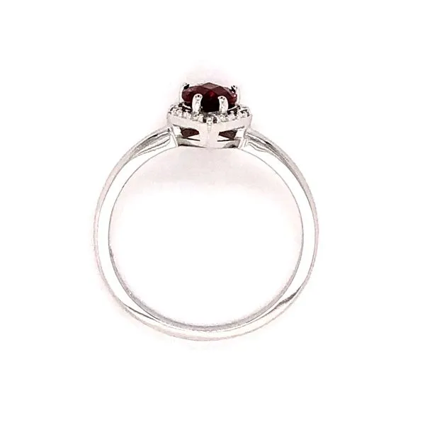 White Gold Garnet Ring Image 2 Mark Jewellers La Crosse, WI