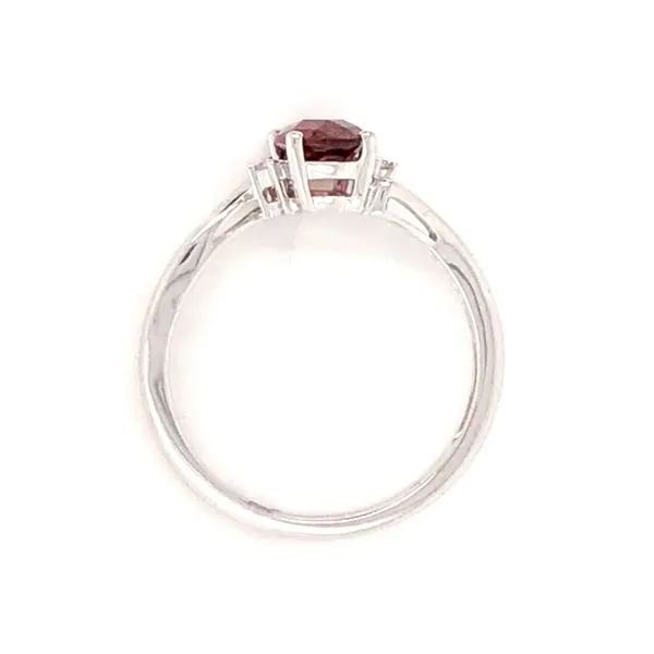 White Gold Garnet Ring Image 2 Mark Jewellers La Crosse, WI