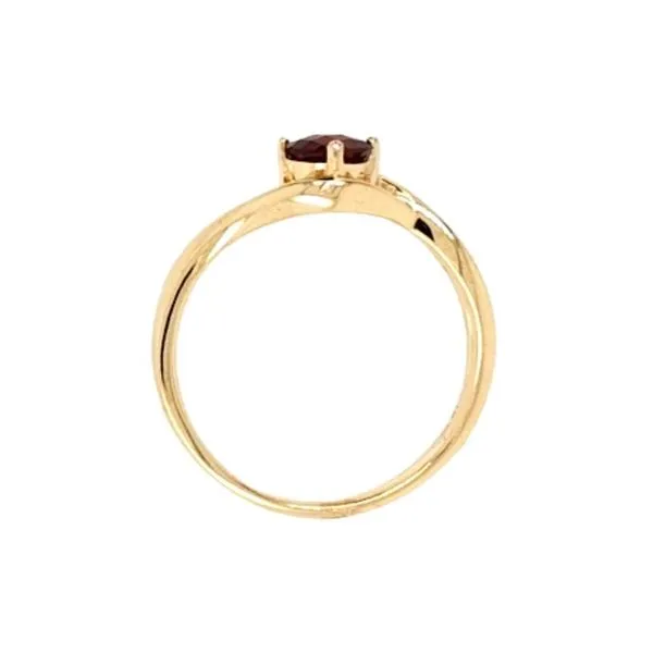 Yellow Gold Garnet Ring Image 2 Mark Jewellers La Crosse, WI
