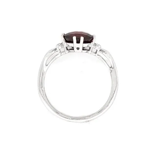 White Gold Garnet Ring Image 2 Mark Jewellers La Crosse, WI