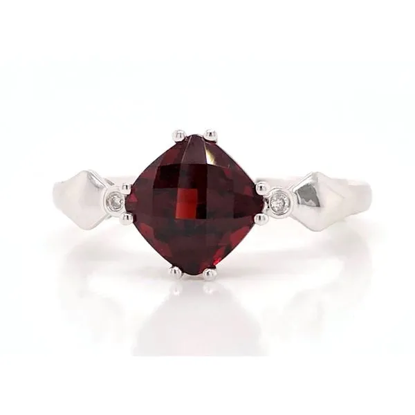 White Gold Garnet Ring Mark Jewellers La Crosse, WI