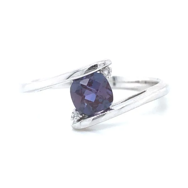 White Gold Created Alexandrite Ring Mark Jewellers La Crosse, WI