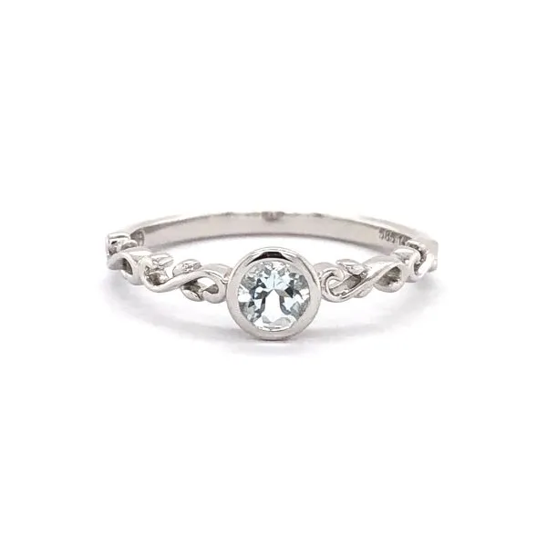 White Gold Aquamarine Ring Mark Jewellers La Crosse, WI