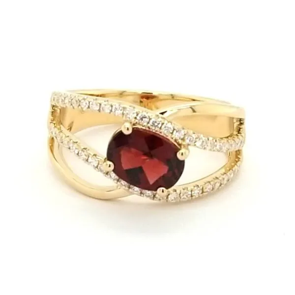 Yellow Gold Garnet Ring Mark Jewellers La Crosse, WI