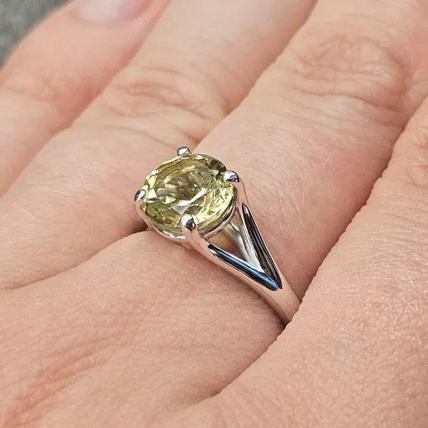 White Gold Lemon Quartz Ring Image 3 Mark Jewellers La Crosse, WI