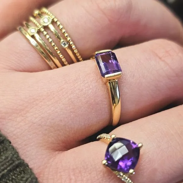 Yellow Gold Amethyst Ring Image 2 Mark Jewellers La Crosse, WI