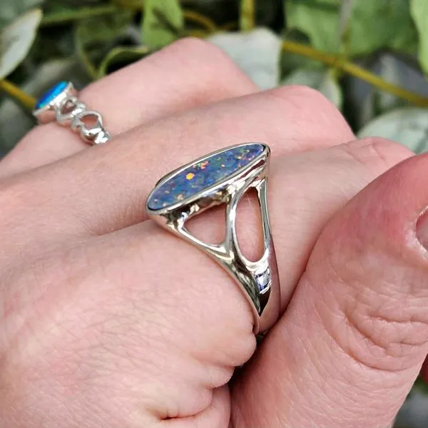 Sterling Opal Ring Image 3 Mark Jewellers La Crosse, WI