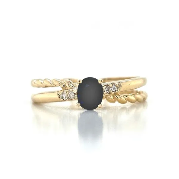 Yellow Gold Sapphire & Diamond Ring Mark Jewellers La Crosse, WI