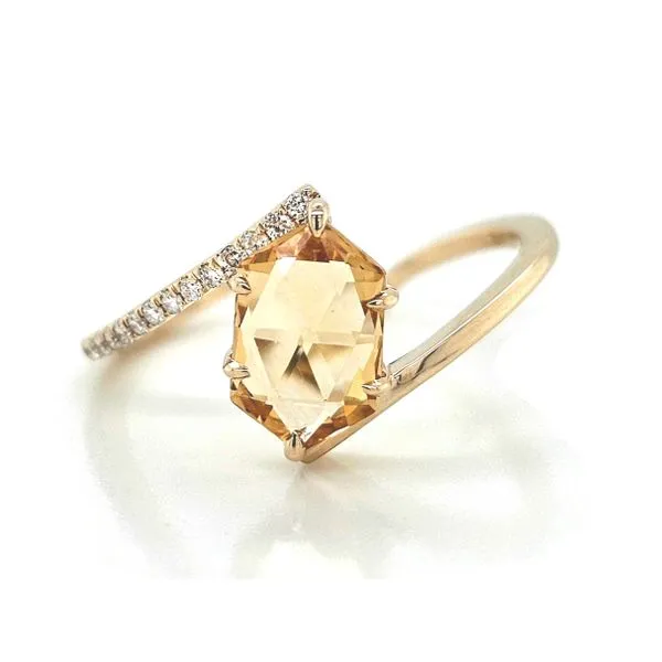 Yellow Gold Citrine & Diamond Ring Mark Jewellers La Crosse, WI