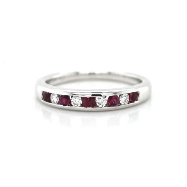 White Gold Ruby & Diamond Ring Mark Jewellers La Crosse, WI