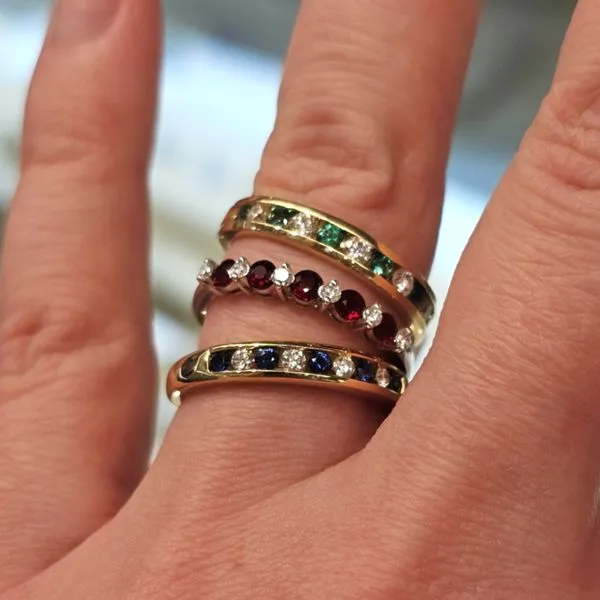 Yellow Gold Sapphire & Diamond Ring Image 3 Mark Jewellers La Crosse, WI