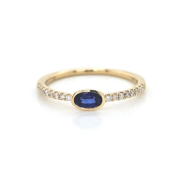 Yellow Gold Sapphire & Diamond Ring Mark Jewellers La Crosse, WI