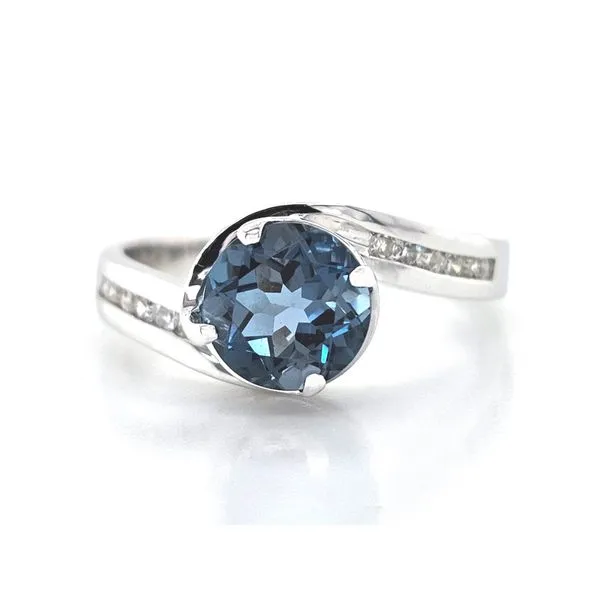 White Gold Blue Topaz Ring Mark Jewellers La Crosse, WI