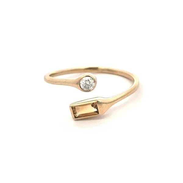 Yellow Gold Citrine & Diamond Ring Mark Jewellers La Crosse, WI