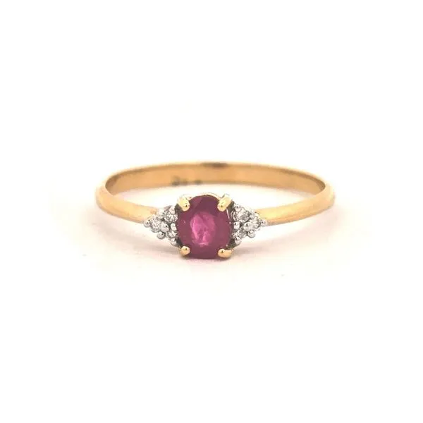 Yellow Gold Ruby & Diamond Ring Mark Jewellers La Crosse, WI