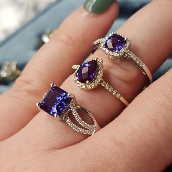 White Gold Lab Grown Alexandrite Ring Image 3 Mark Jewellers La Crosse, WI