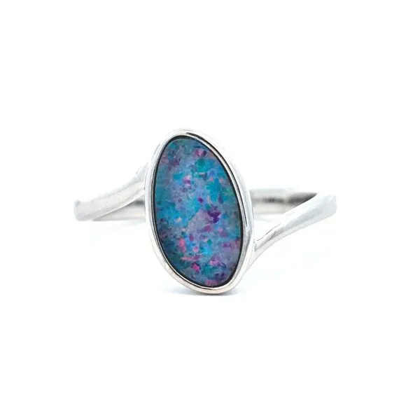 Sterling Opal Bypass Ring Mark Jewellers La Crosse, WI
