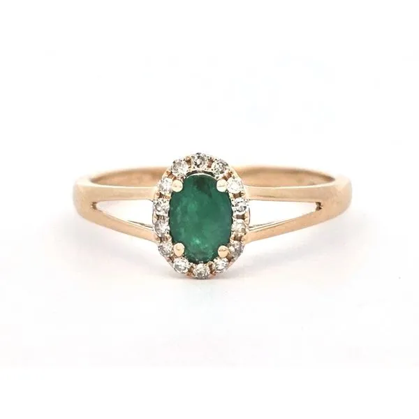 Yellow Gold Emerald & Diamond Ring Mark Jewellers La Crosse, WI