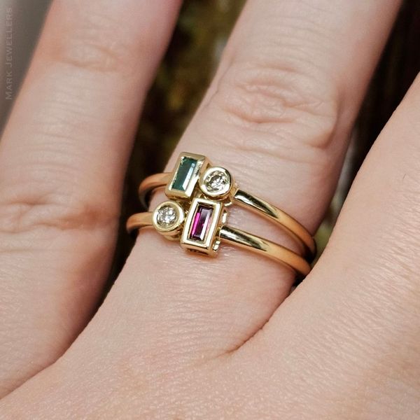 Yellow Gold Ruby & Diamond Ring Image 3 Mark Jewellers La Crosse, WI