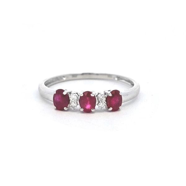 White Gold Ruby & Diamond Ring Mark Jewellers La Crosse, WI