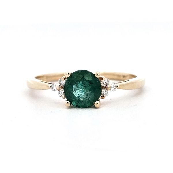Yellow Gold Emerald & Diamond Ring Mark Jewellers La Crosse, WI