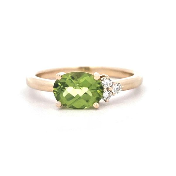 Yellow Gold Peridot & Diamond Ring Mark Jewellers La Crosse, WI