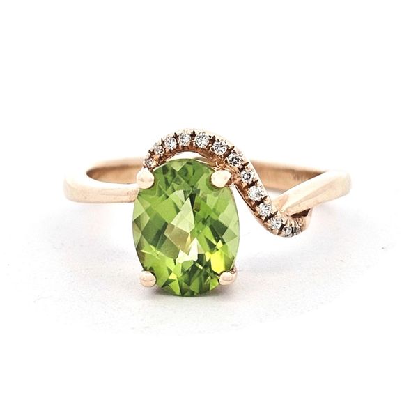 Yellow Gold Peridot & Diamond Ring Mark Jewellers La Crosse, WI