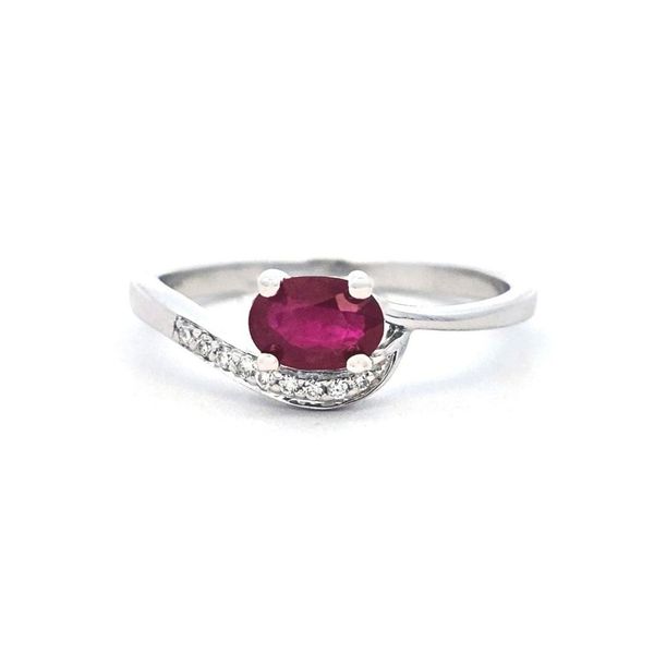 White Gold Ruby & Diamond Ring Mark Jewellers La Crosse, WI