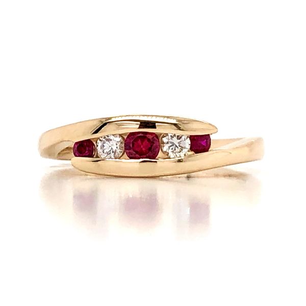 Yellow Gold Ruby & Diamond Ring Mark Jewellers La Crosse, WI