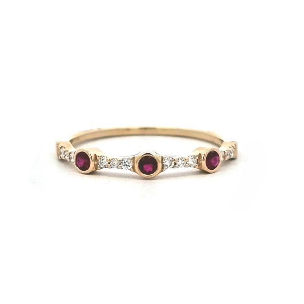 Yellow Gold Ruby & Diamond Ring Mark Jewellers La Crosse, WI