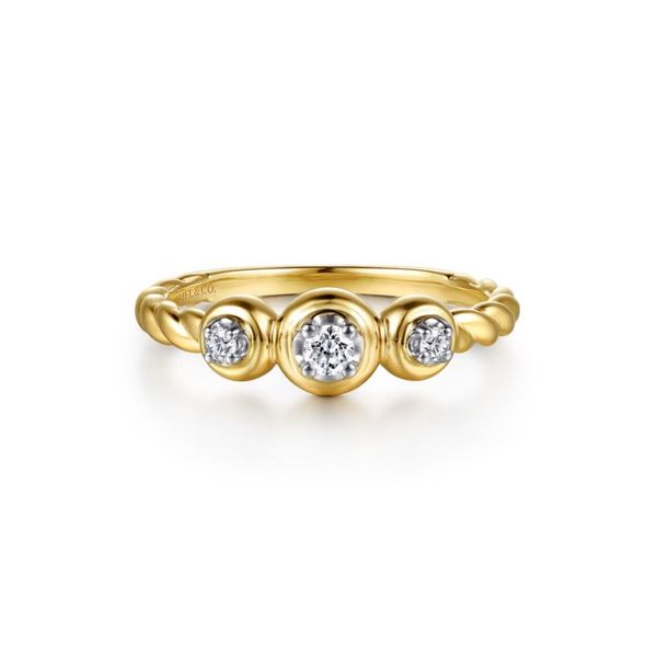 Yellow Gold White Sapphire Ring Mark Jewellers La Crosse, WI
