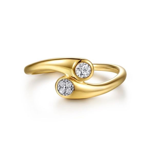 Yellow Gold White Sapphire & Diamond Ring Mark Jewellers La Crosse, WI