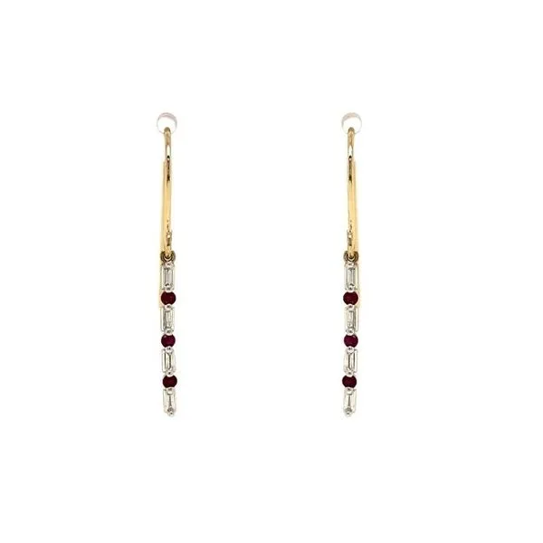 Ruby & Diamond Earrings Image 3 Mark Jewellers La Crosse, WI