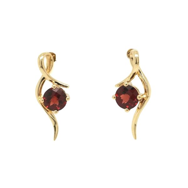 Yellow Gold Garnet Earrings Mark Jewellers La Crosse, WI