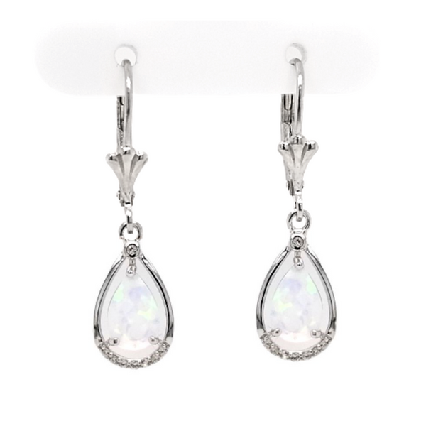Sterling Created Opal Earrings Mark Jewellers La Crosse, WI
