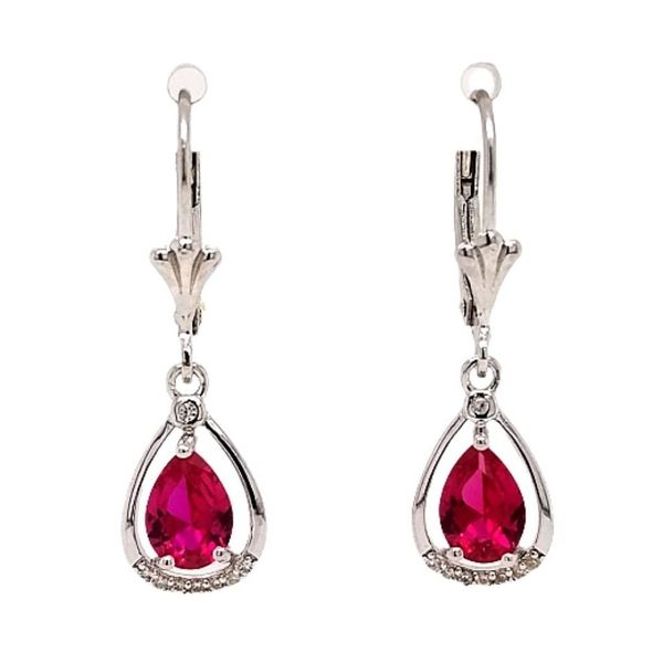 Sterling Created Ruby Earrings Mark Jewellers La Crosse, WI