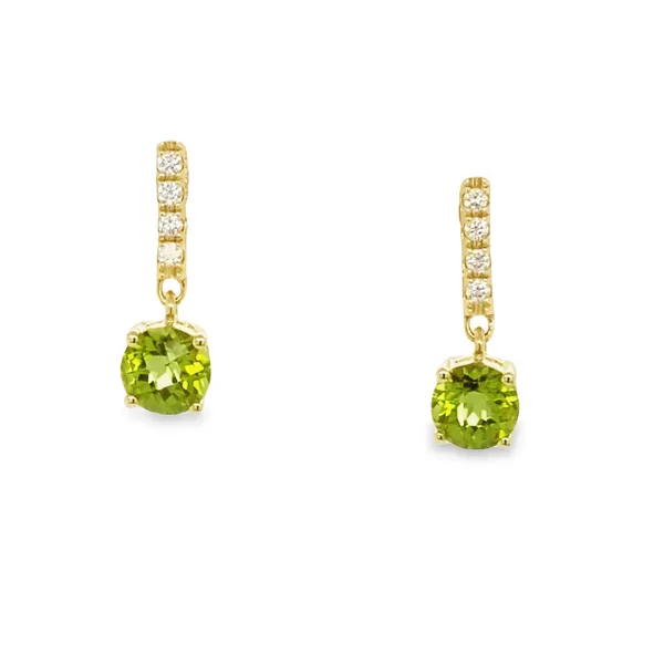 Yellow Gold Peridot Earrings Mark Jewellers La Crosse, WI