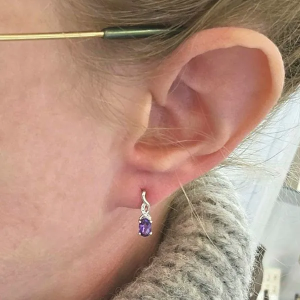 White Gold Amethyst Earrings Image 2 Mark Jewellers La Crosse, WI