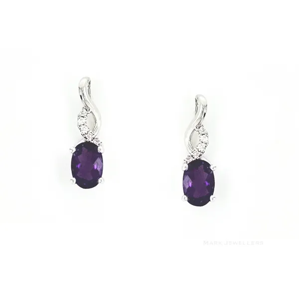White Gold Amethyst Earrings Mark Jewellers La Crosse, WI