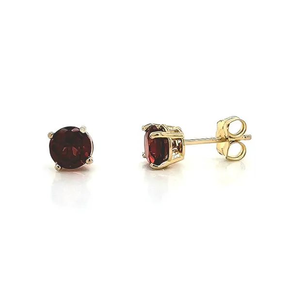 Yellow Gold Garnet Earrings Mark Jewellers La Crosse, WI
