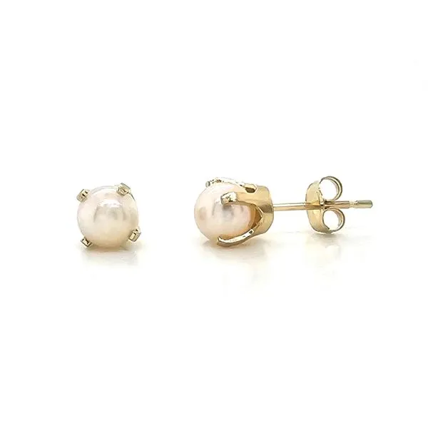 Yellow Gold Pearl Earrings Mark Jewellers La Crosse, WI