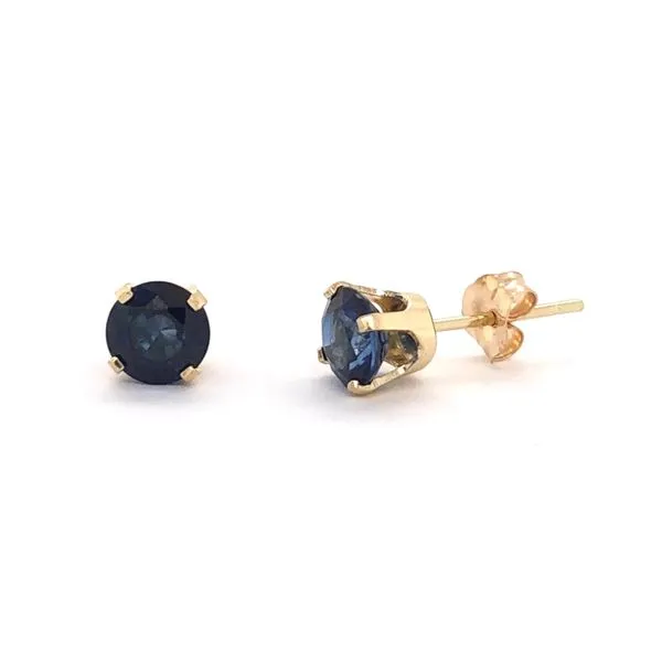 Yellow Gold Blue Sapphire Earrings Mark Jewellers La Crosse, WI