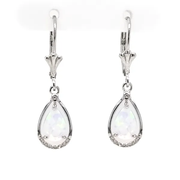 Sterling Lab Grown Opal Earrings Mark Jewellers La Crosse, WI