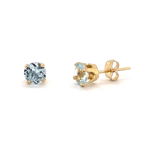 Yellow Gold Aquamarine Earrings Mark Jewellers La Crosse, WI