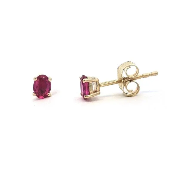 Yellow Gold Ruby Stud Earrings Mark Jewellers La Crosse, WI