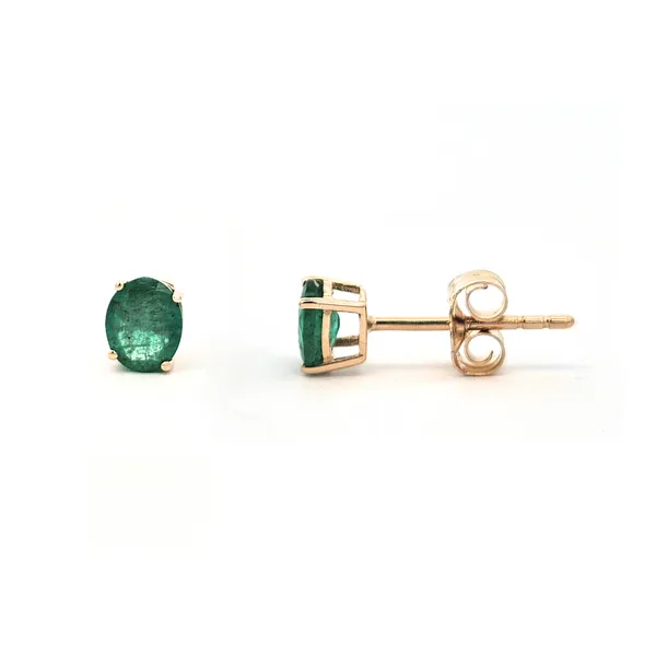 Yellow Gold Emerald Earrings Mark Jewellers La Crosse, WI