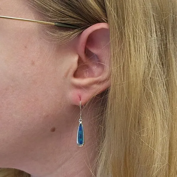 Sterling Opal Drop Earrings Image 2 Mark Jewellers La Crosse, WI