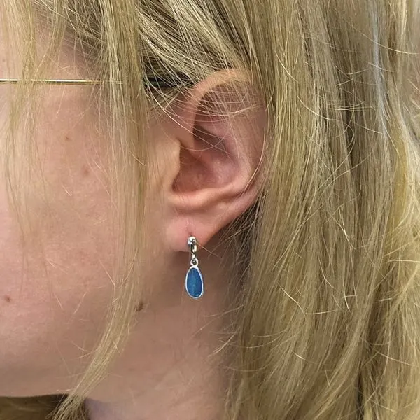 Sterling Opal Drop Earrings Image 3 Mark Jewellers La Crosse, WI