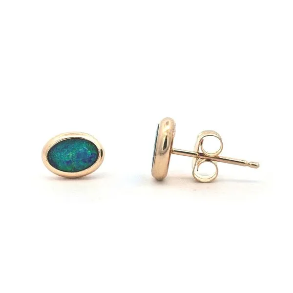 Yellow Gold Opal Stud Earrings Mark Jewellers La Crosse, WI
