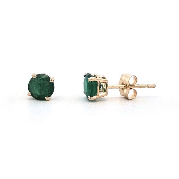 Yellow Gold Emerald Earrings Mark Jewellers La Crosse, WI